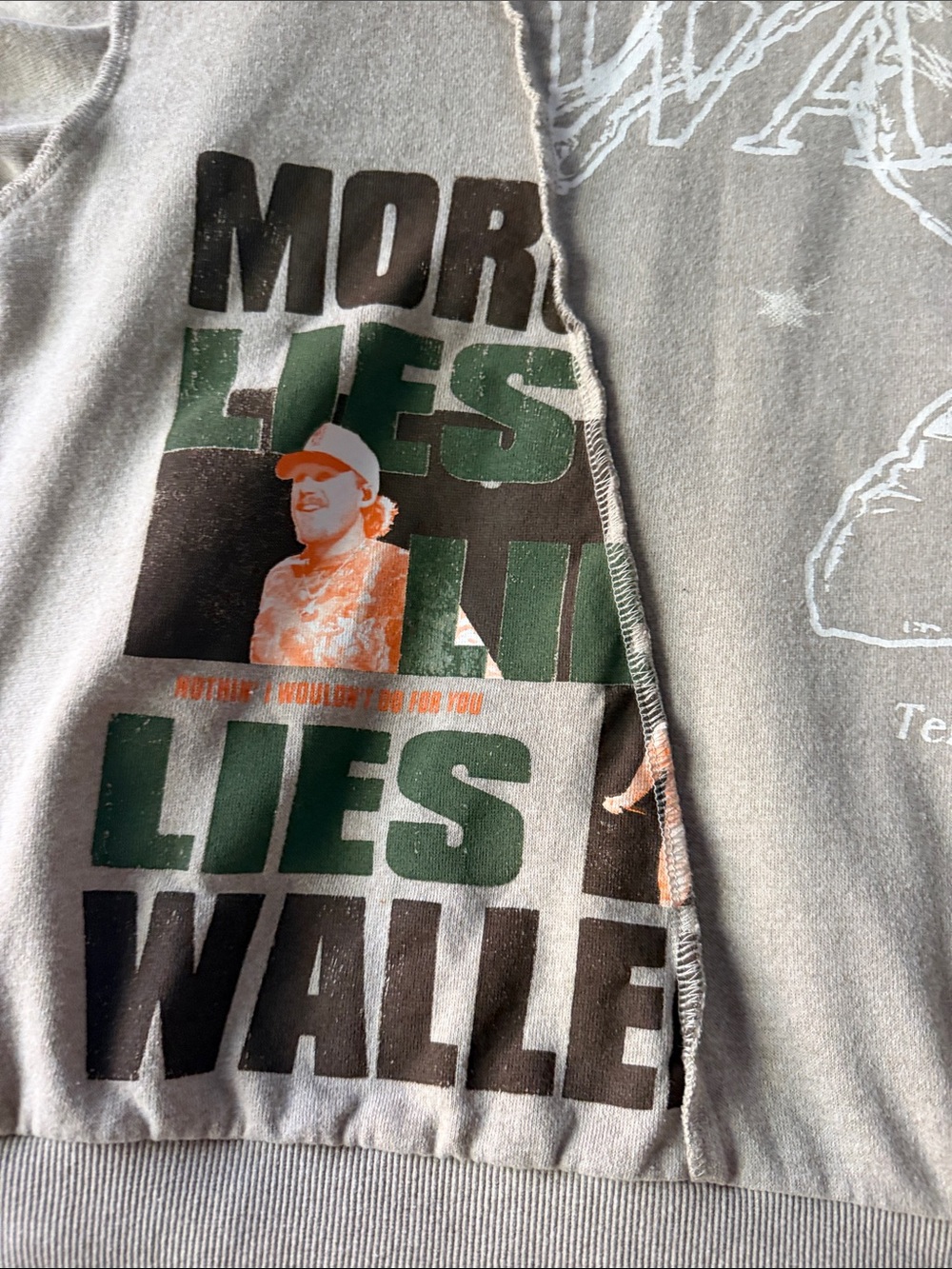 Morgan Wallen Graphic Pullover Sweatshirt - Olive - Picture 5 of 9